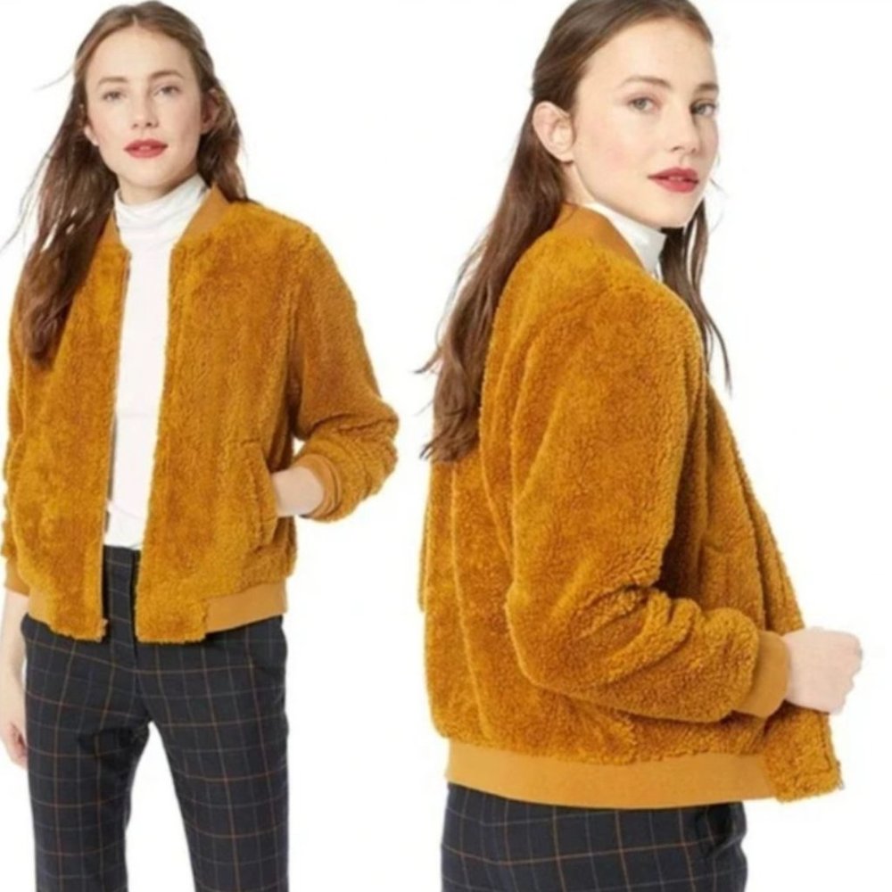 Sherpa Bomber Jacket in Golden Brandy